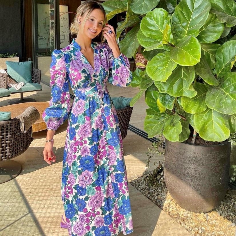ZIMMERMANN POPPY PLUNGE MIDI DRESS SIZE 1 - 4 DAY HIRE | Only Zimmy